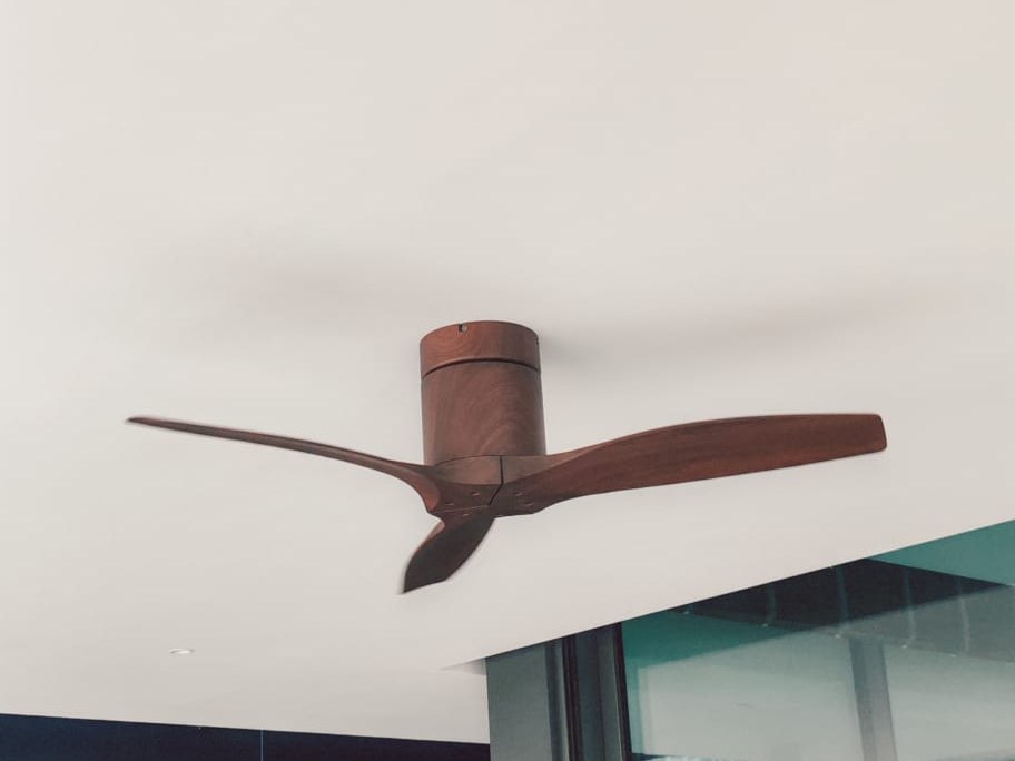 Ceiling fan installed in a landed home
