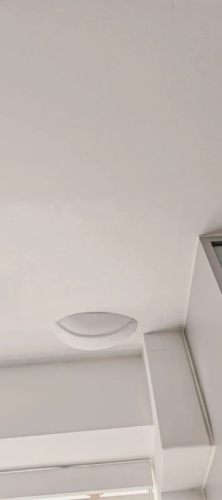 Freshly painted ceiling